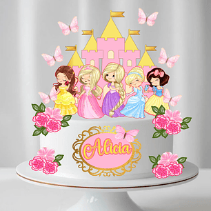 Arquivo Topo Princesas Cute Flores Realistas