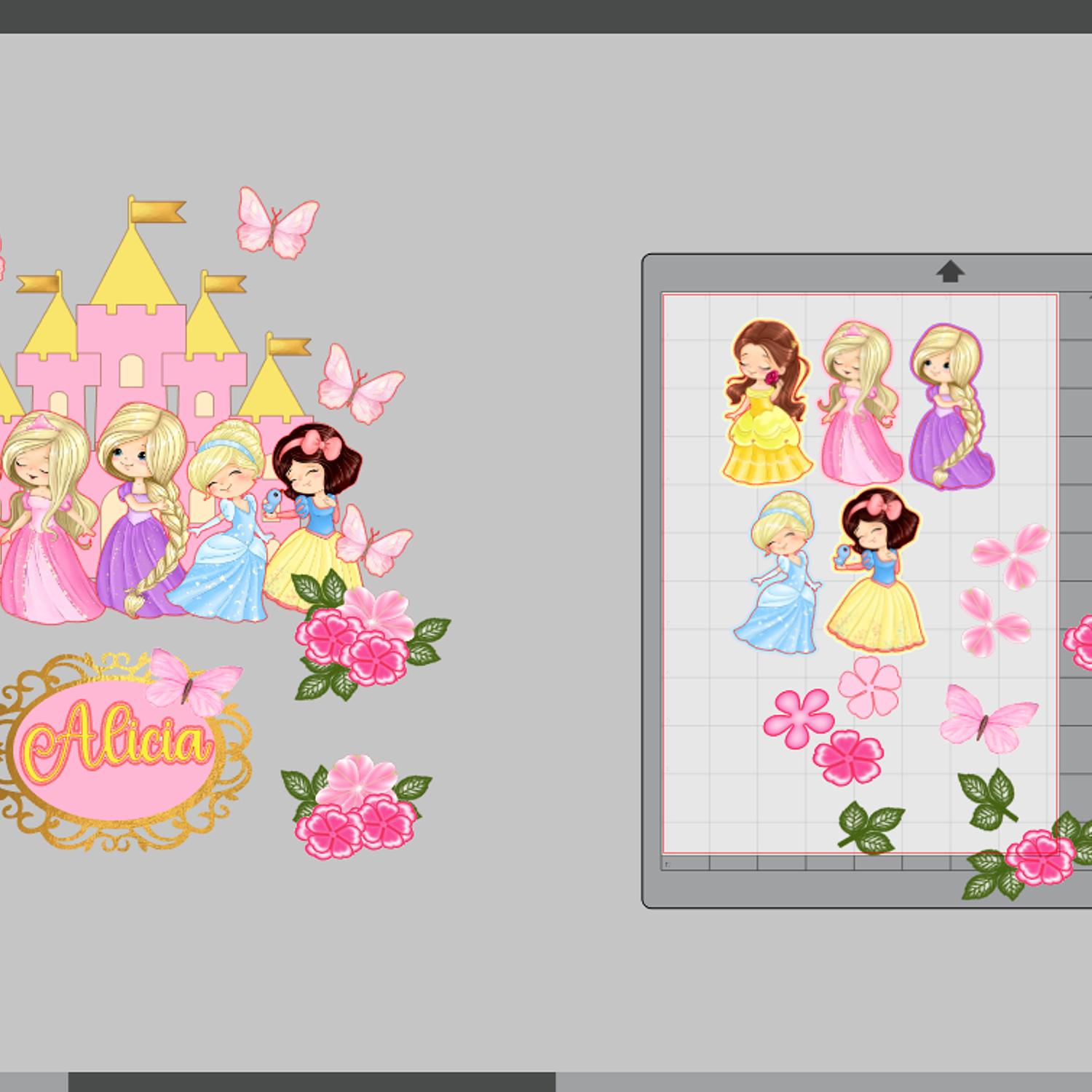 Arquivo Topo Princesas Cute Flores Realistas 2