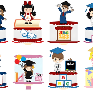 Arquivo Combo 8 Topos Formatura Abc Camadas