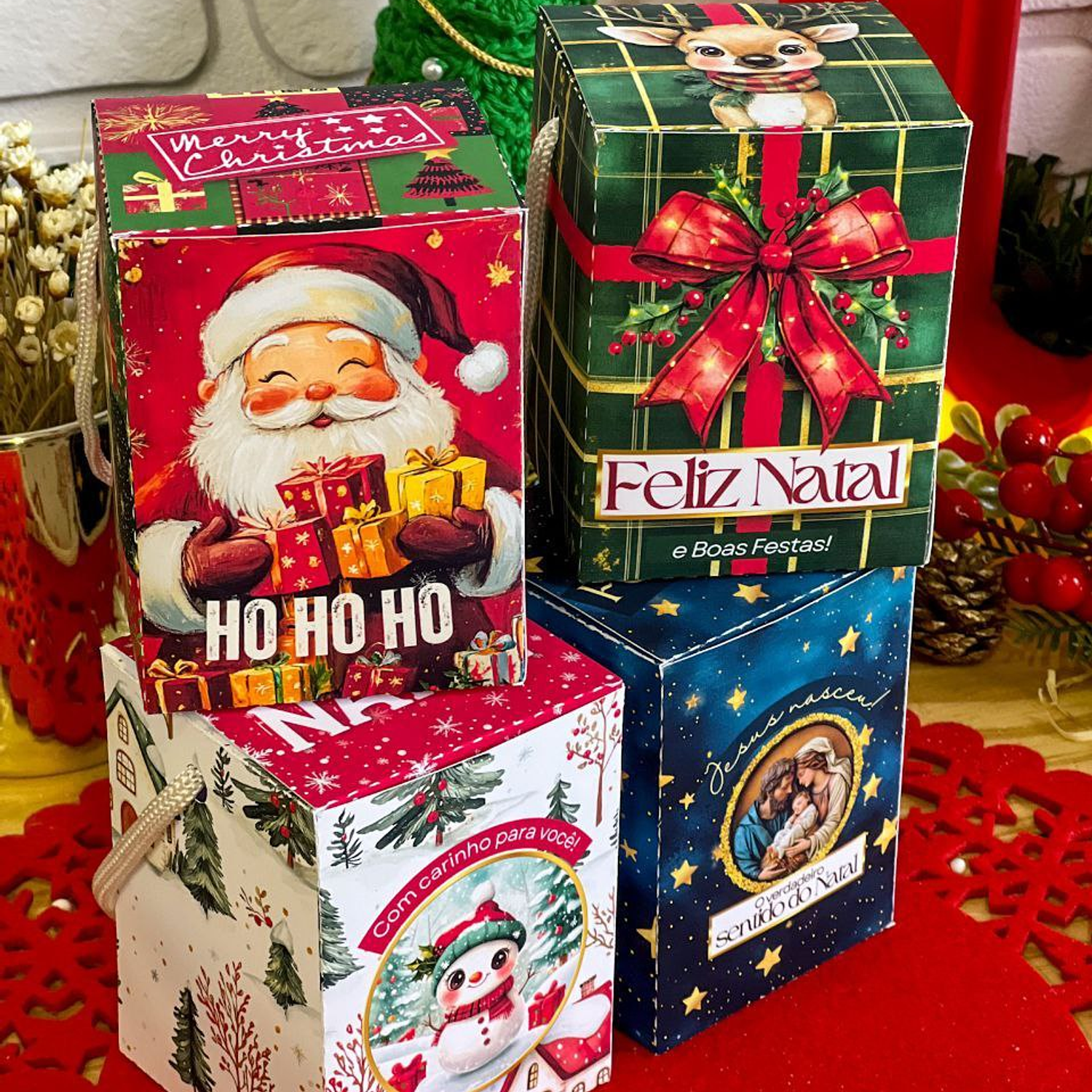 Arquivo Kit Caixa Box Com Alça Mini Panetone 1