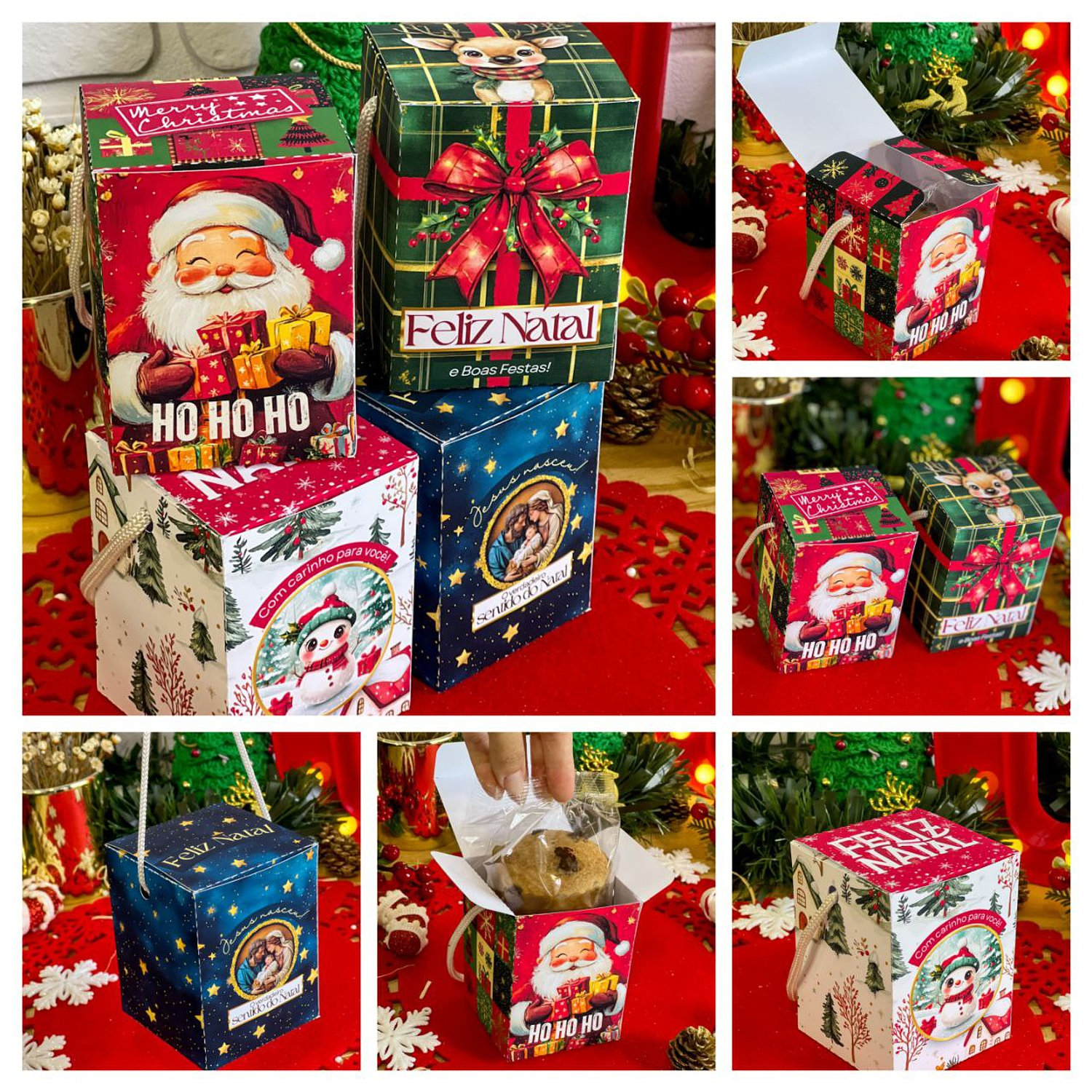 Arquivo Kit Caixa Box Com Alça Mini Panetone 5