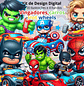 Arquivo Kit Digital Vingadores Com Carros 3D - Thumbnail 1