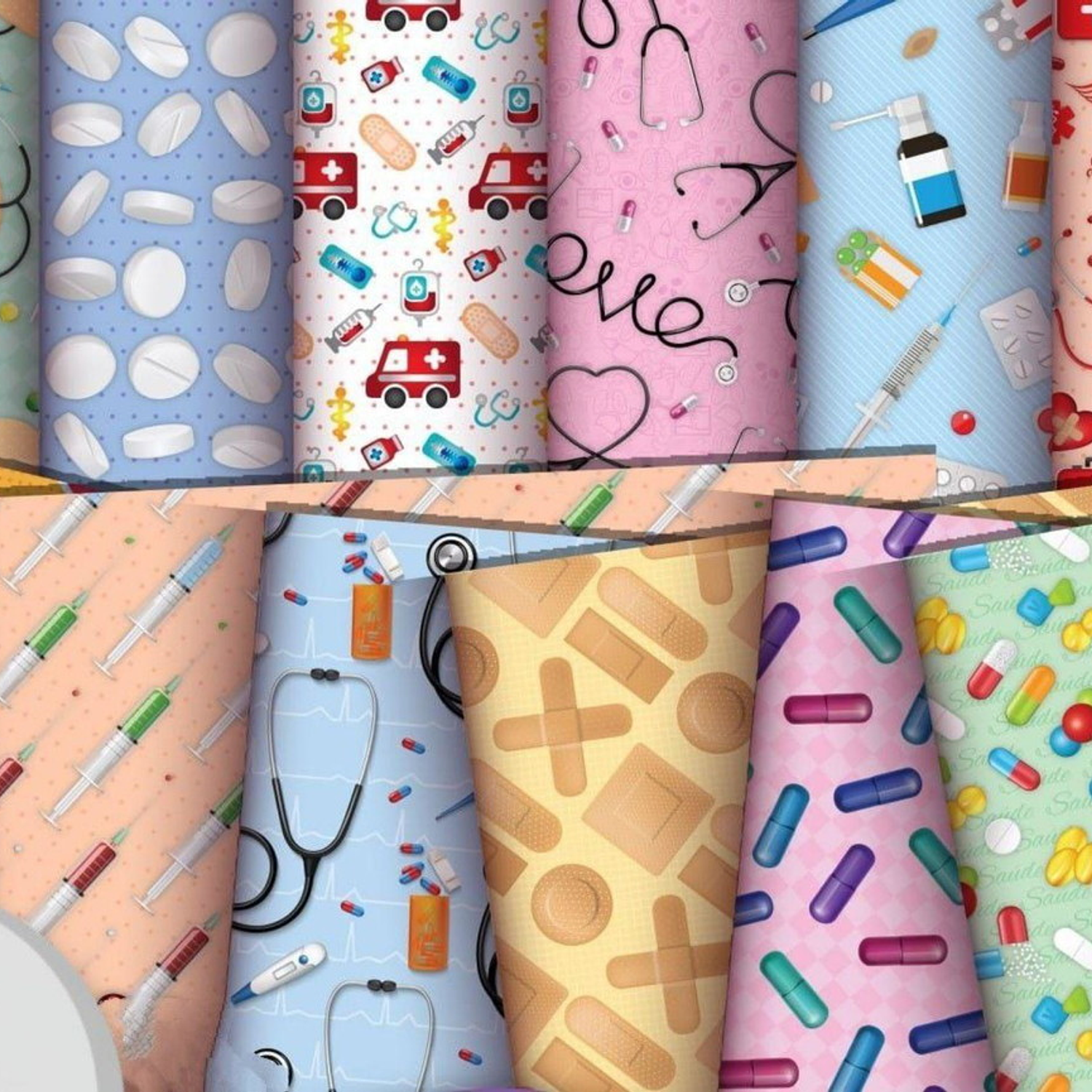 Kit Digital Papéis Medicina Enfermagem