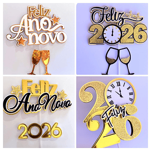 Arquivo Pack 15 Topos Ano Novo 2026  3 - Toppers  