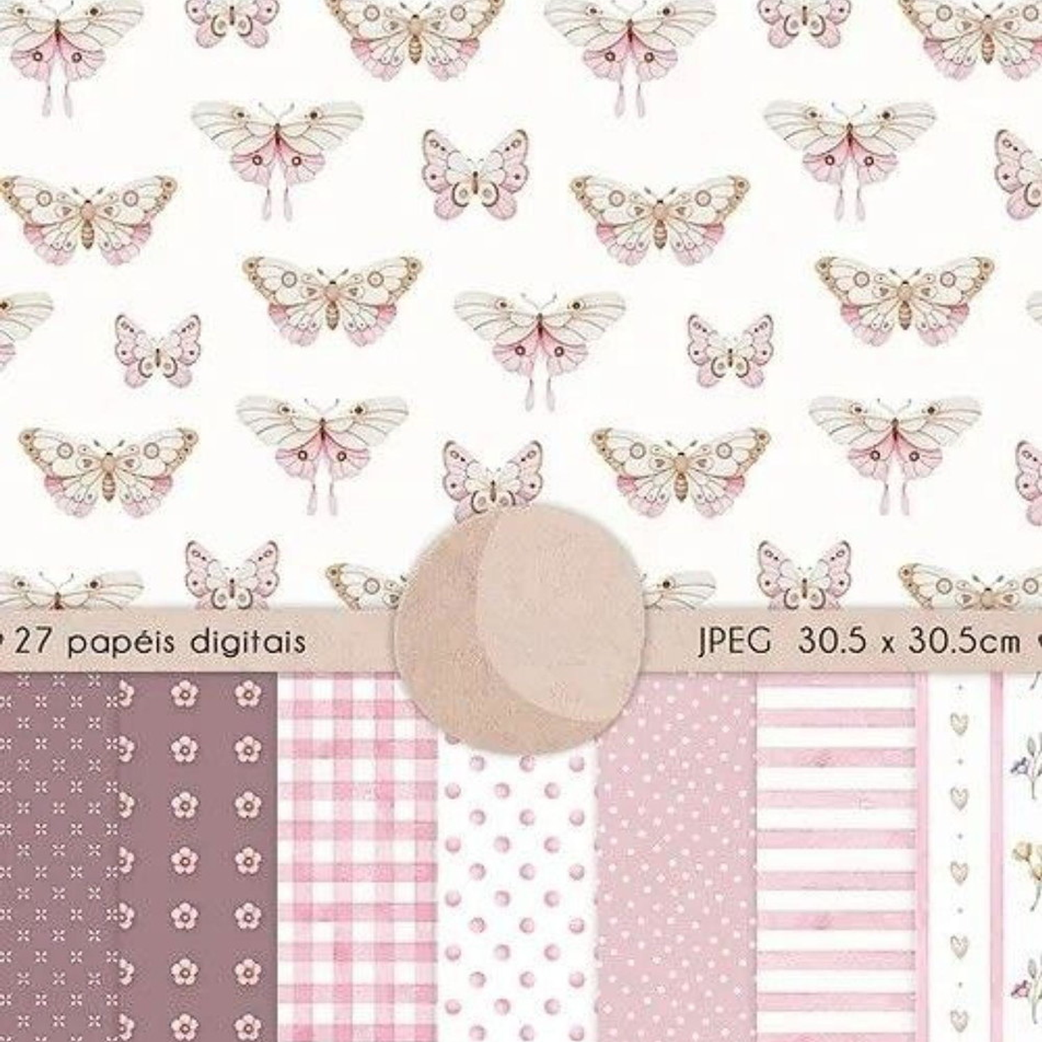 Kit Digital Jardim das Borboletas Aquarela - Ni estúdio 4