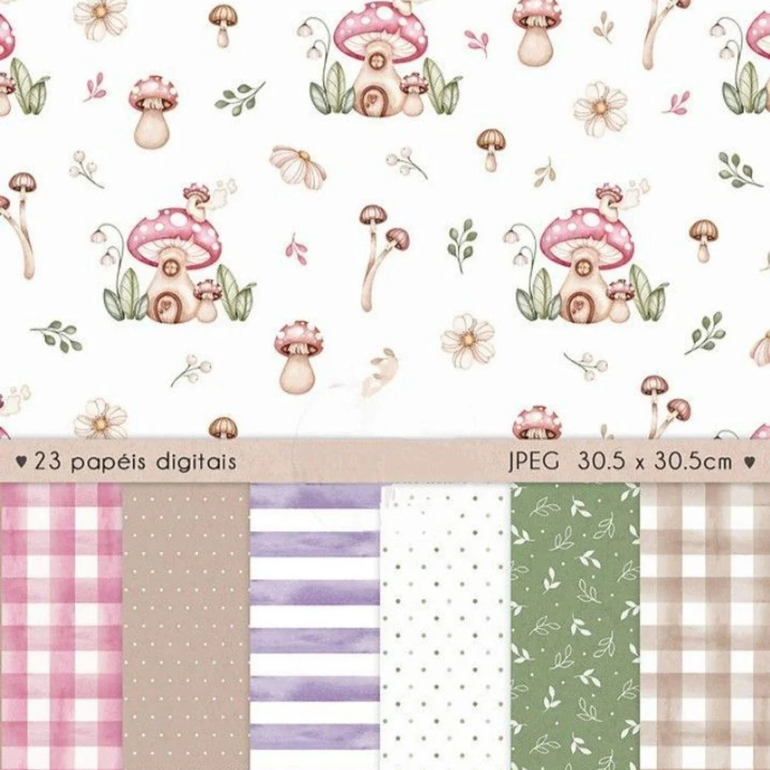 Kit Digital Jardim Encantado Aquarela - Ni estúdio  4