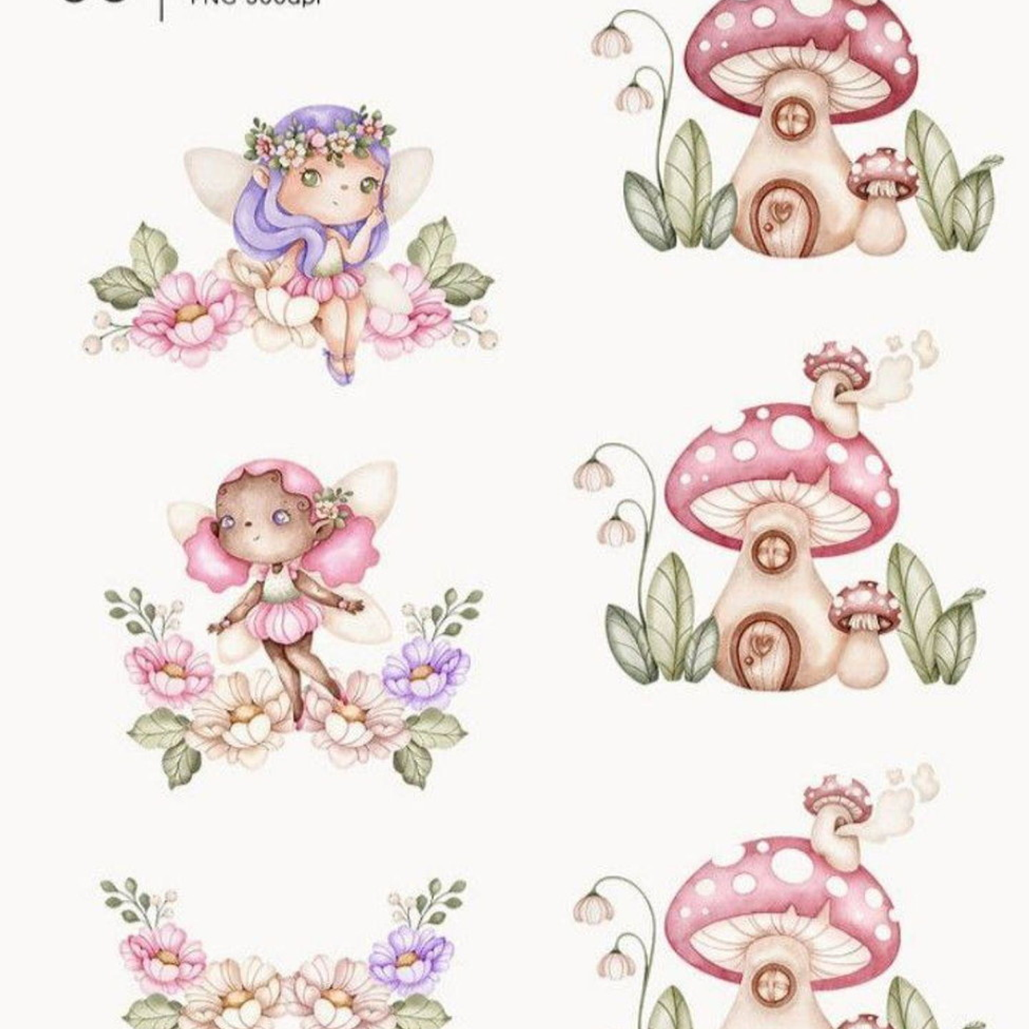 Kit Digital Jardim Encantado Aquarela - Ni estúdio  3