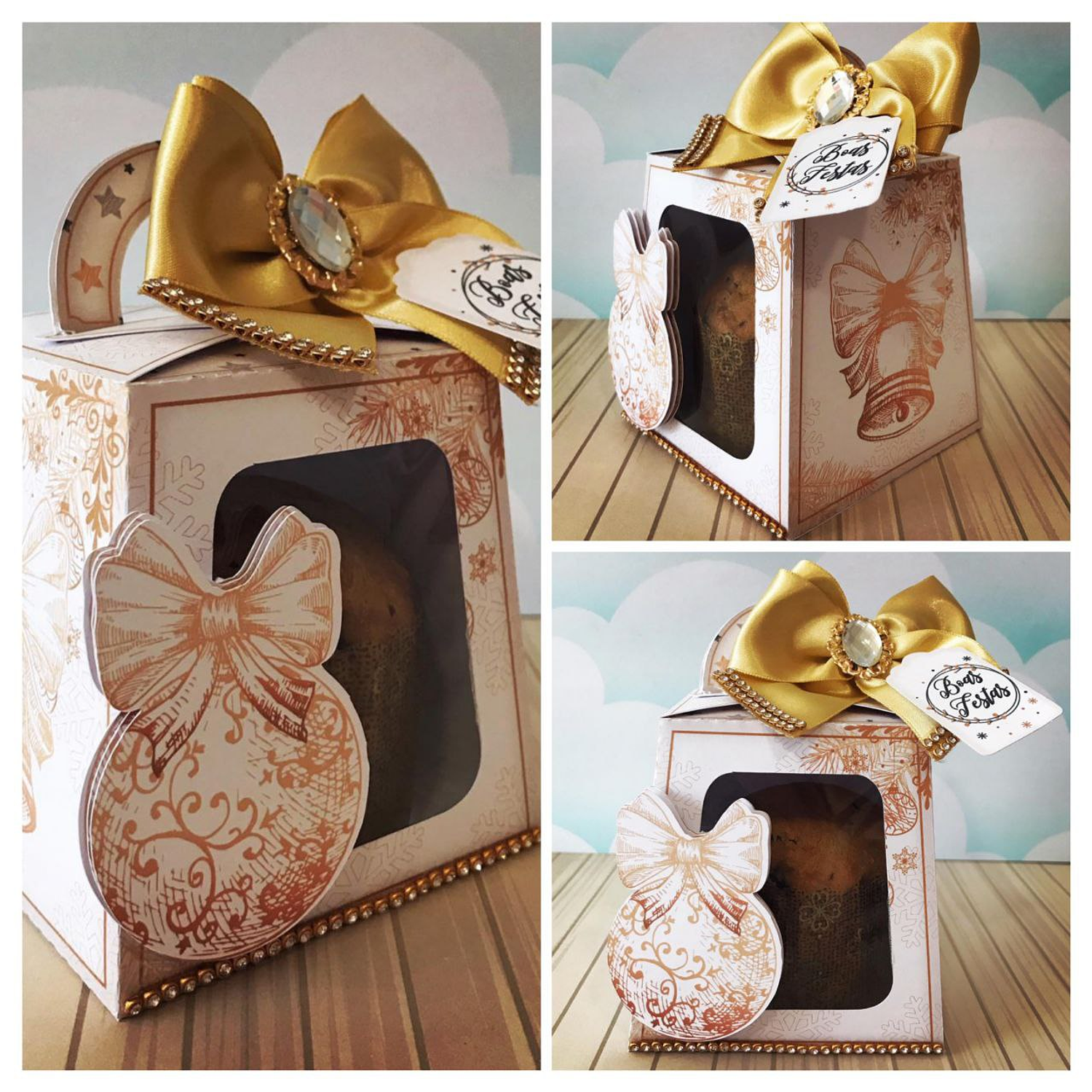 Arquivo Caixas Panetone Natal 80 e 400g - Lina 2