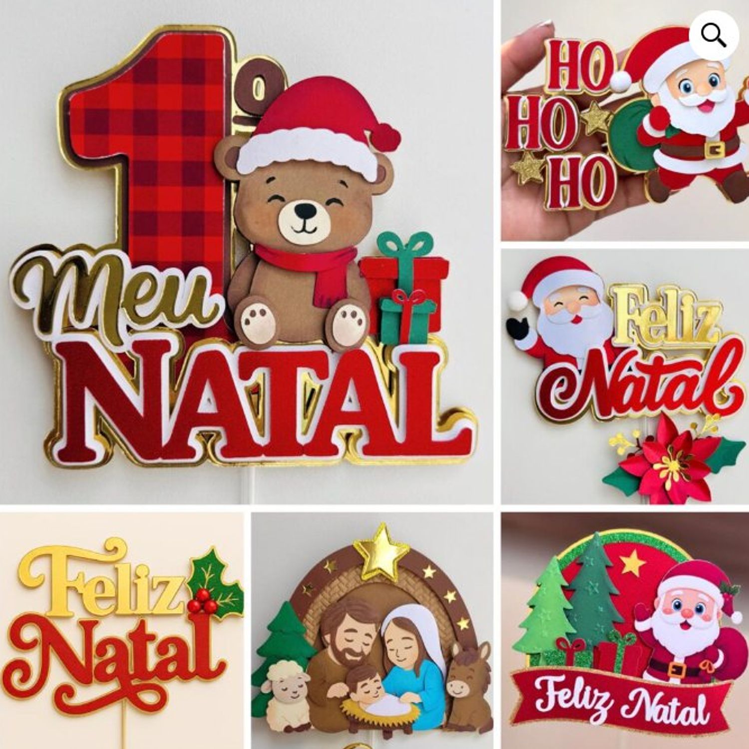 Arquivo Pack 15 Topos de Natal 2025  - Toppers 2