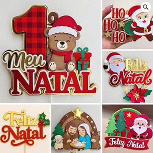 Arquivo Pack 15 Topos de Natal 2025  - Toppers 2