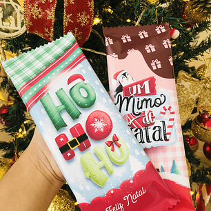 Arquivo Rótulo Barra De Chocolate Natal Incrível 4 Estampas