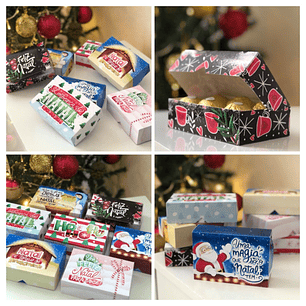 Arquivo Caixa Doces Natal Incrível 7 Estampas 