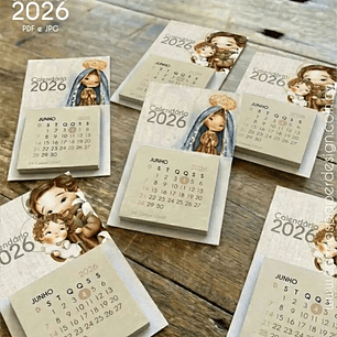Arquivo Mini Calendário Imã De Geladeira 2026 - Carinas Paper  