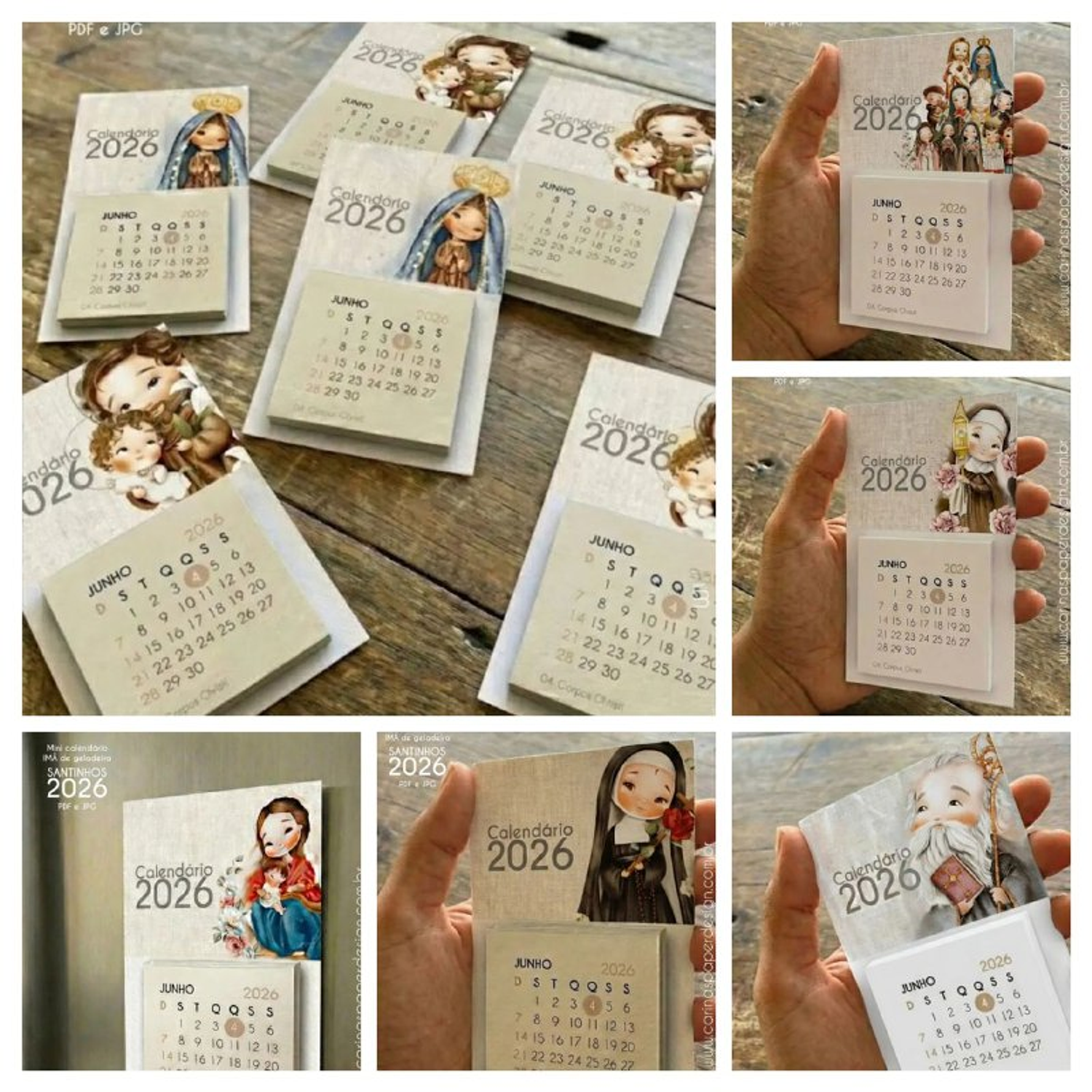 Arquivo Mini Calendário Imã De Geladeira 2026 - Carinas Paper   5