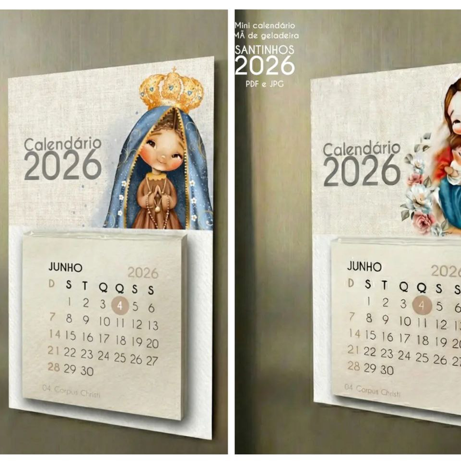 Arquivo Mini Calendário Imã De Geladeira 2026 - Carinas Paper   4