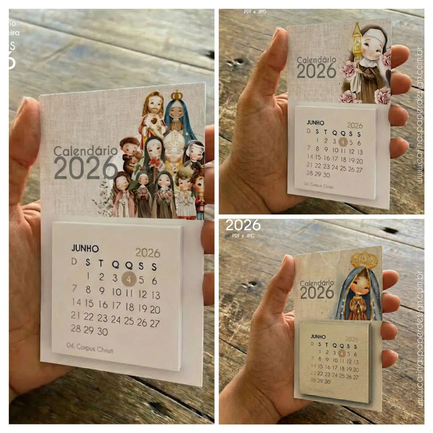 Arquivo Mini Calendário Imã De Geladeira 2026 - Carinas Paper   3