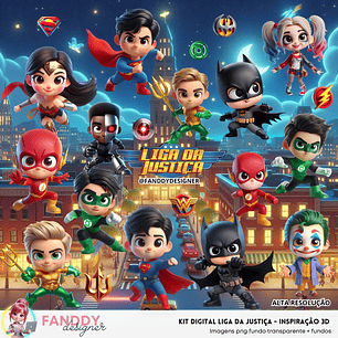 Arquivo Kit Digital Liga Da Justiça 3D - Fanddy 