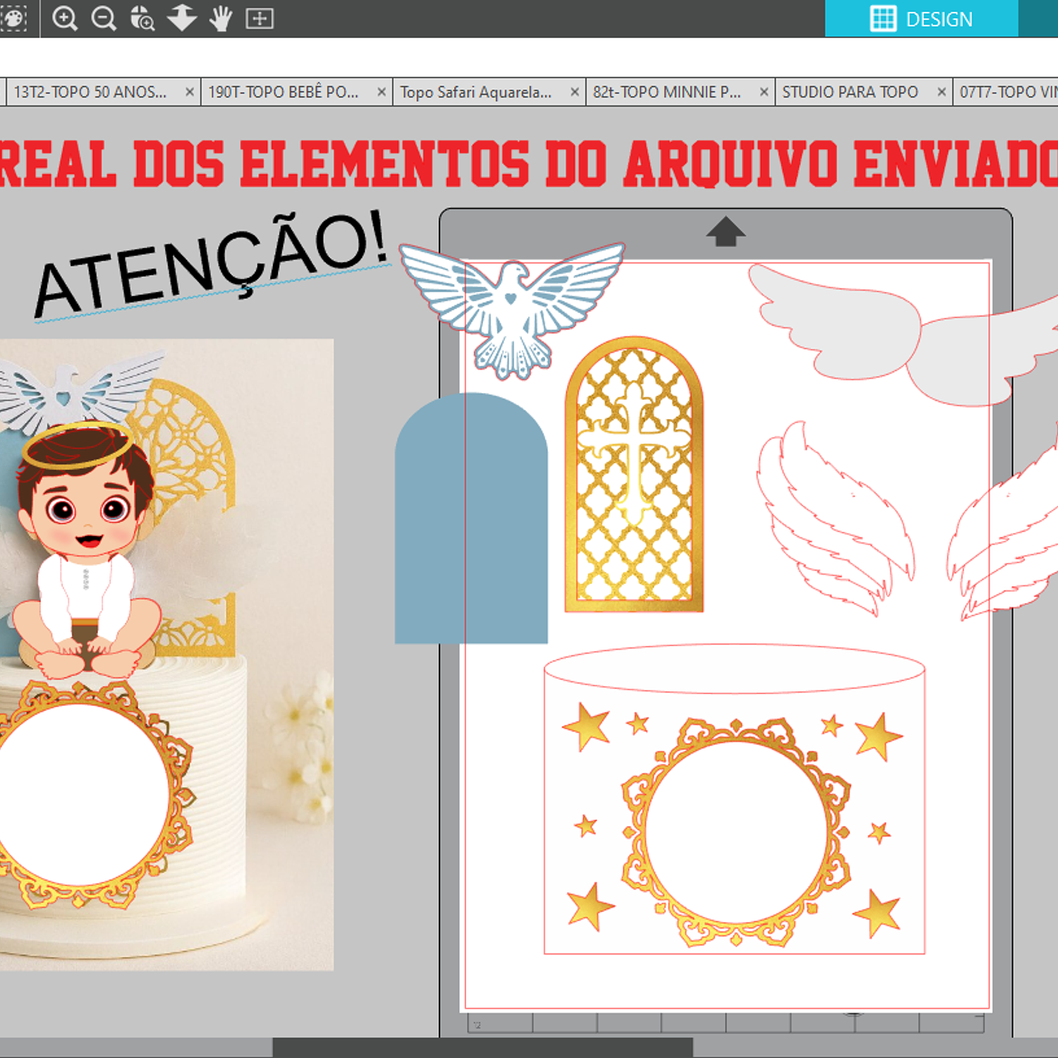 Arquivo Topo Batizado Menino Mega Luxo Em Camadas 2
