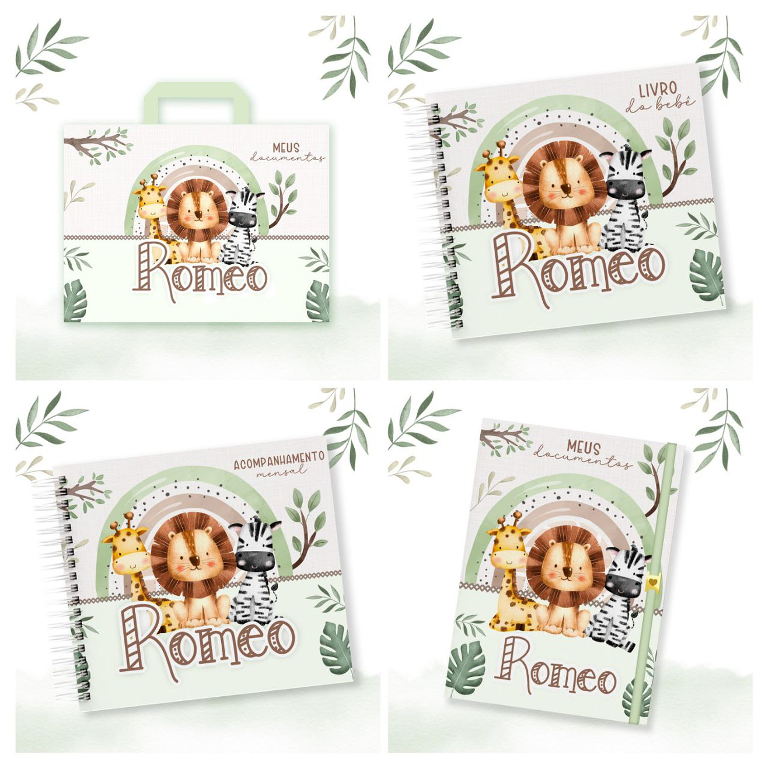 Encadernação kit Caderneta Safari Rainbow 4