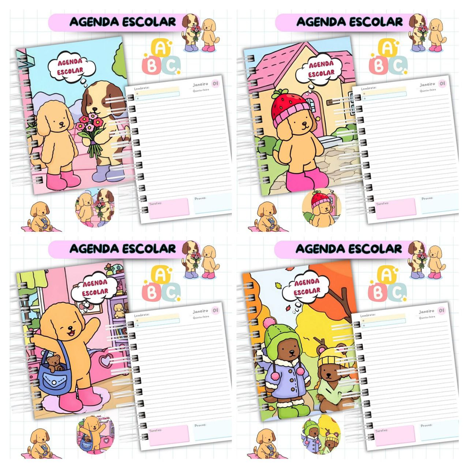 Encadernação Agenda Escolar Bobbie Goods 2026 - Van Criações 1