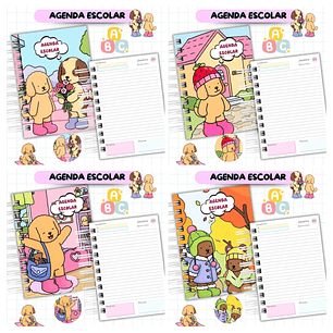 Encadernação Agenda Escolar Bobbie Goods 2026 - Van Criações