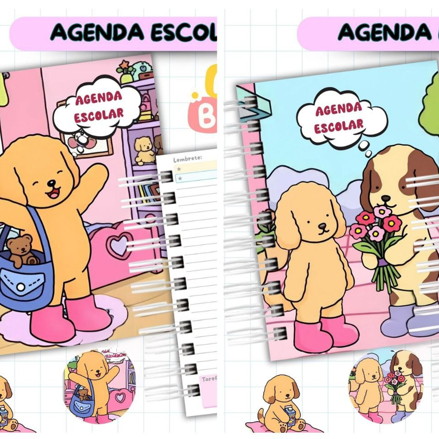 Encadernação Agenda Escolar Bobbie Goods 2026 - Van Criações 3