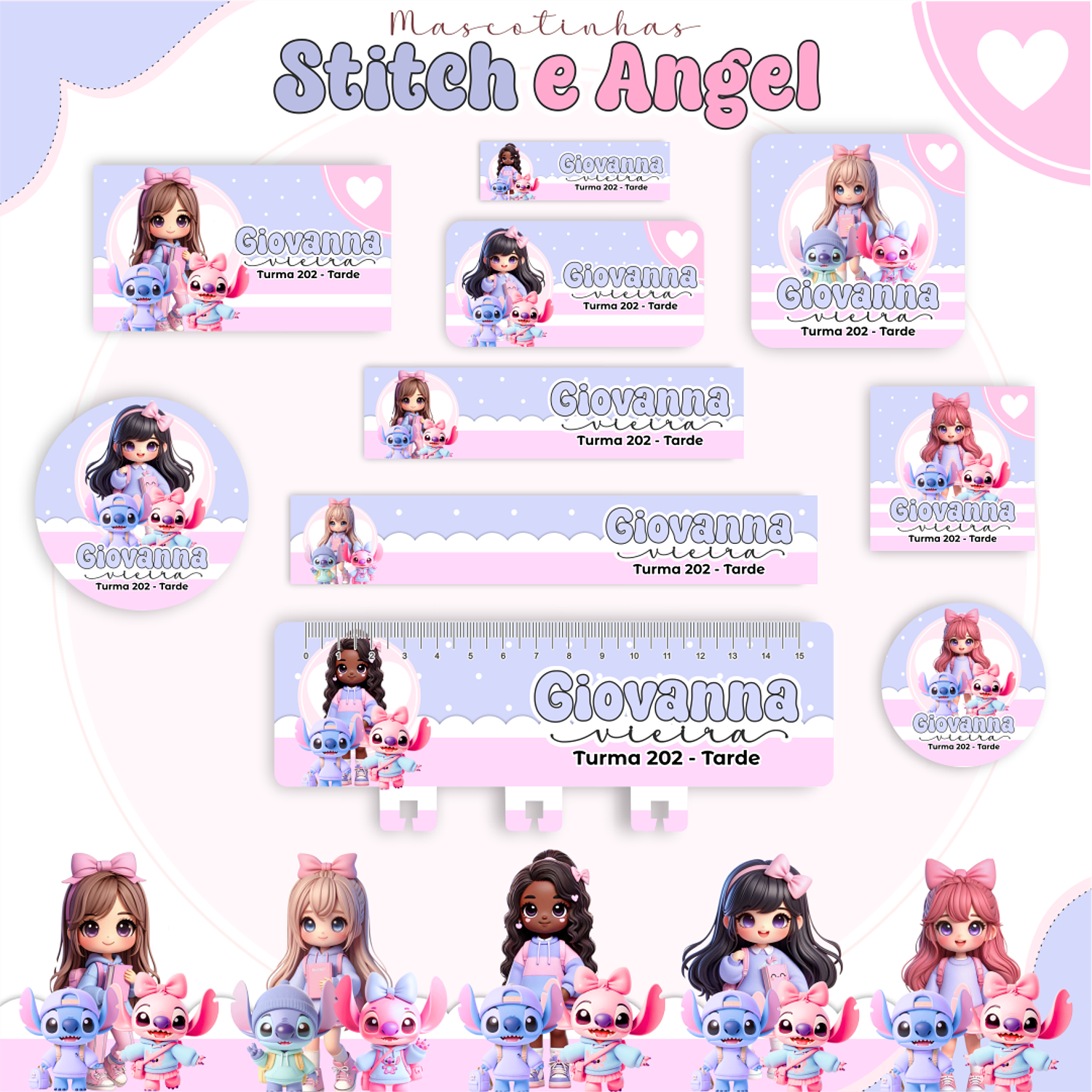 Encadernação Mascotinhas Stitch e Angel 3