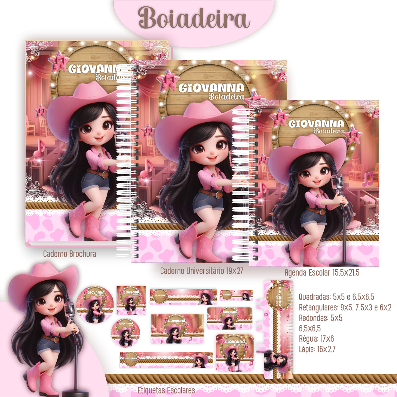 Encadernação Kit Boiadeira Volta as Aulas 1