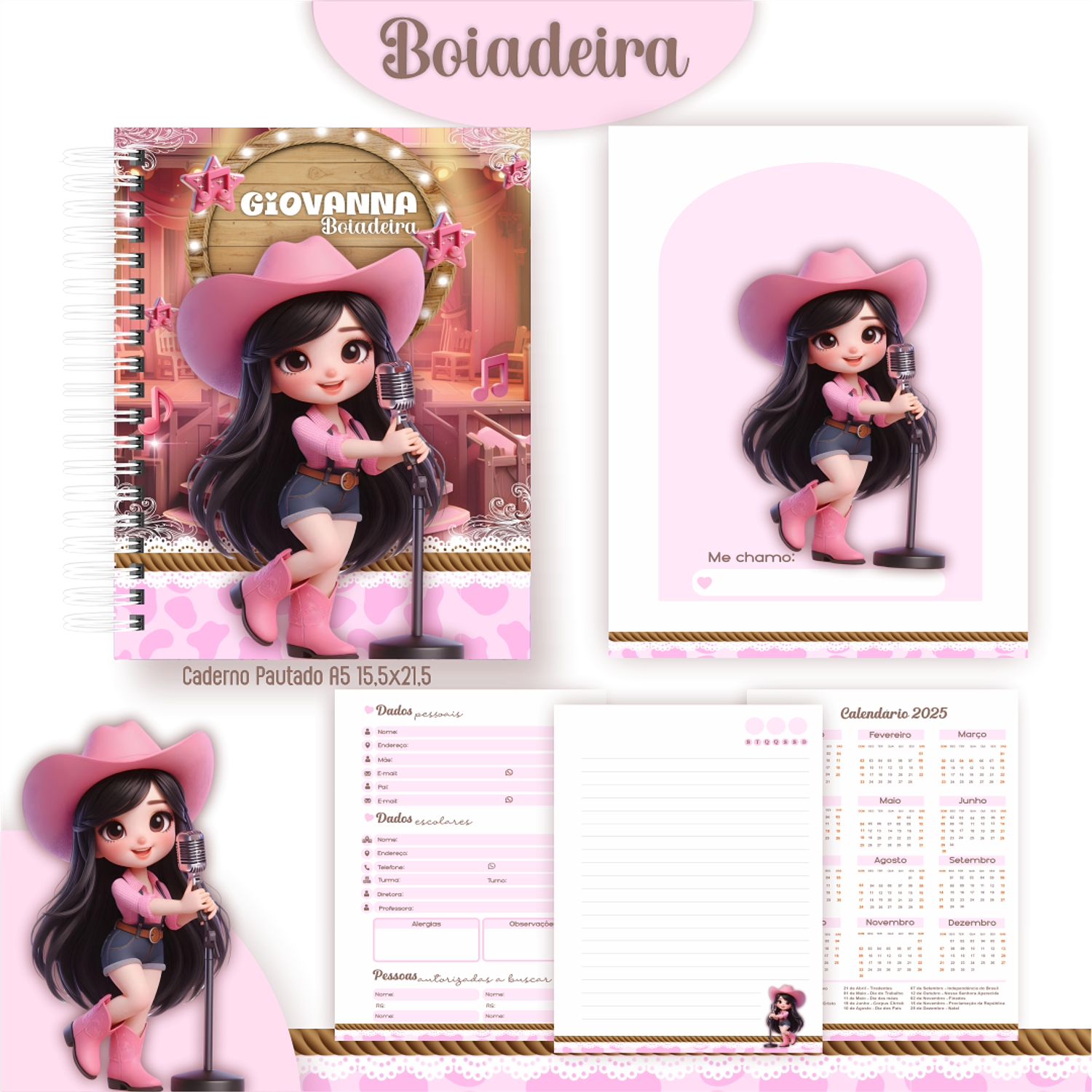 Encadernação Kit Boiadeira Volta as Aulas 2