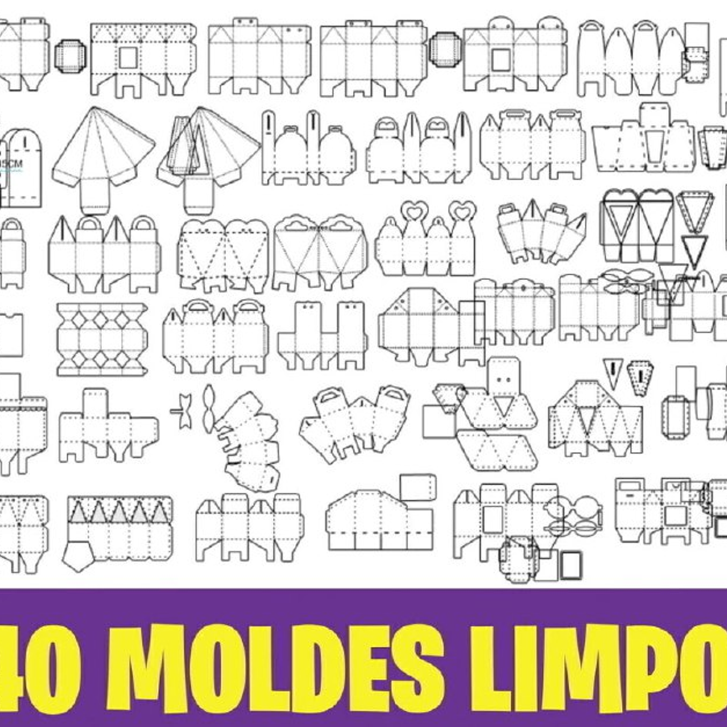 Arquivo Mega Kit 40 Moldes Limpo Em Pdf e Png 1