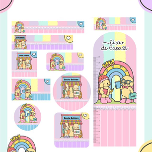 Arquivo Digital Etiquetas Escolar Bobbie Goods