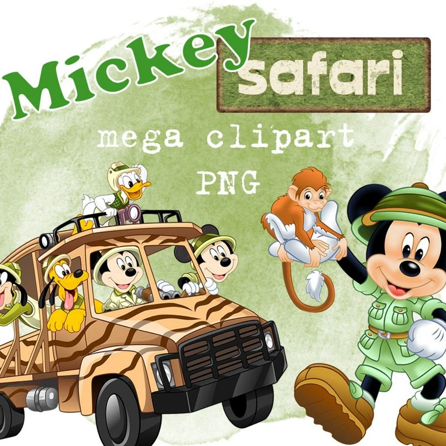 Arquivo Mega Kit Digital Mickey Safari Com 9 Kits 1