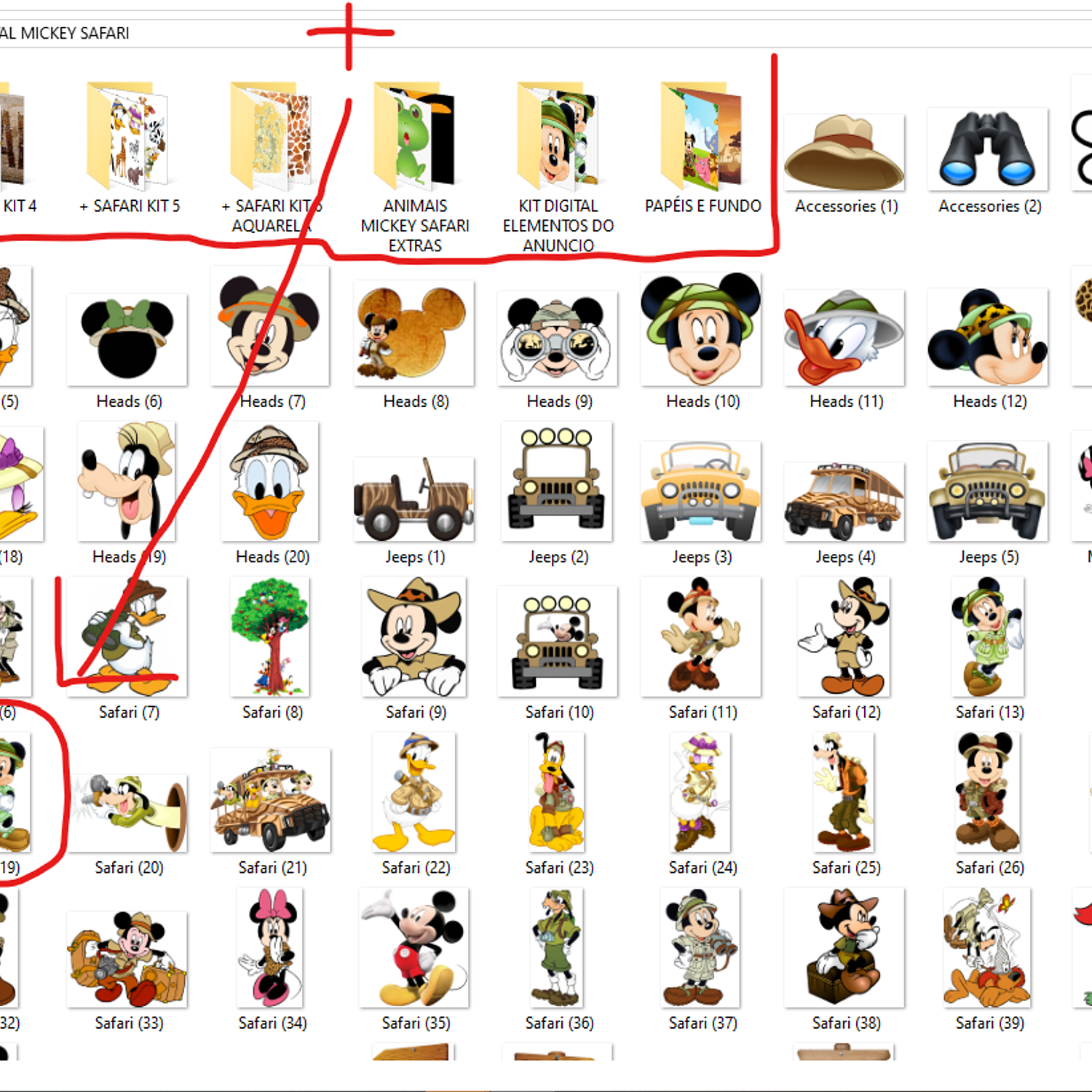 Arquivo Mega Kit Digital Mickey Safari Com 9 Kits 2