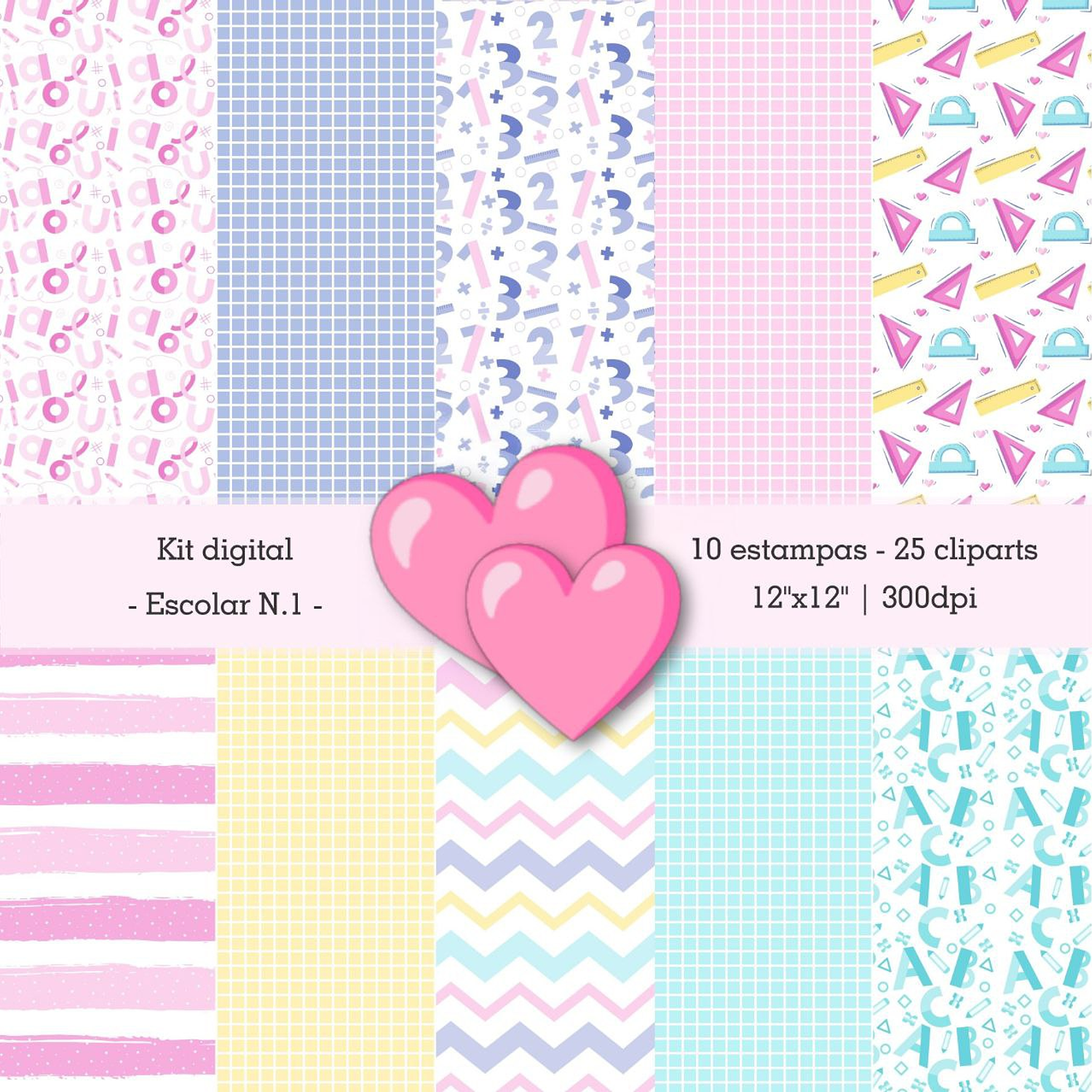 Arquivo Kit Digital Escolar 1 Menininhas Cute Volta as Aulas 3