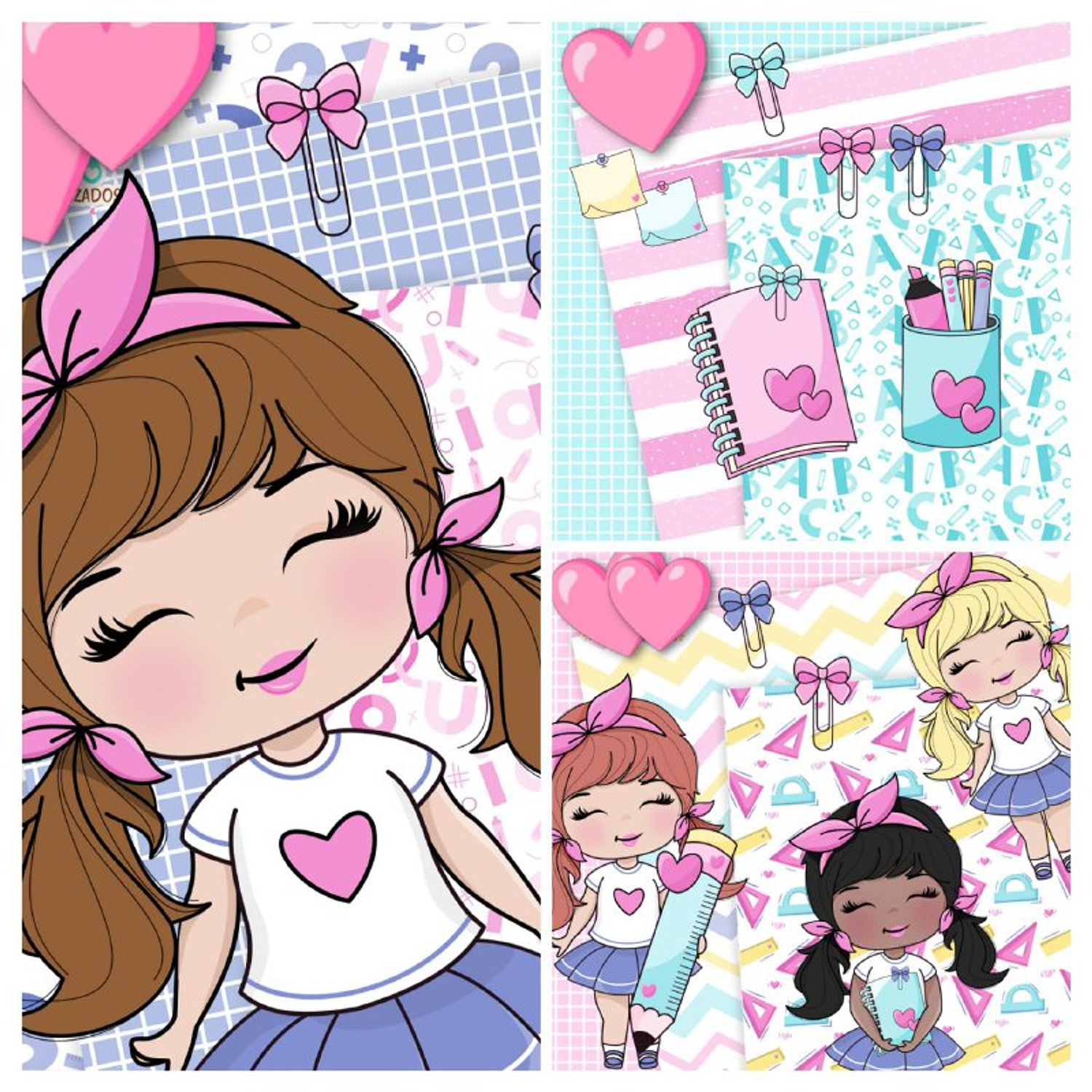 Arquivo Kit Digital Escolar 1 Menininhas Cute Volta as Aulas 4