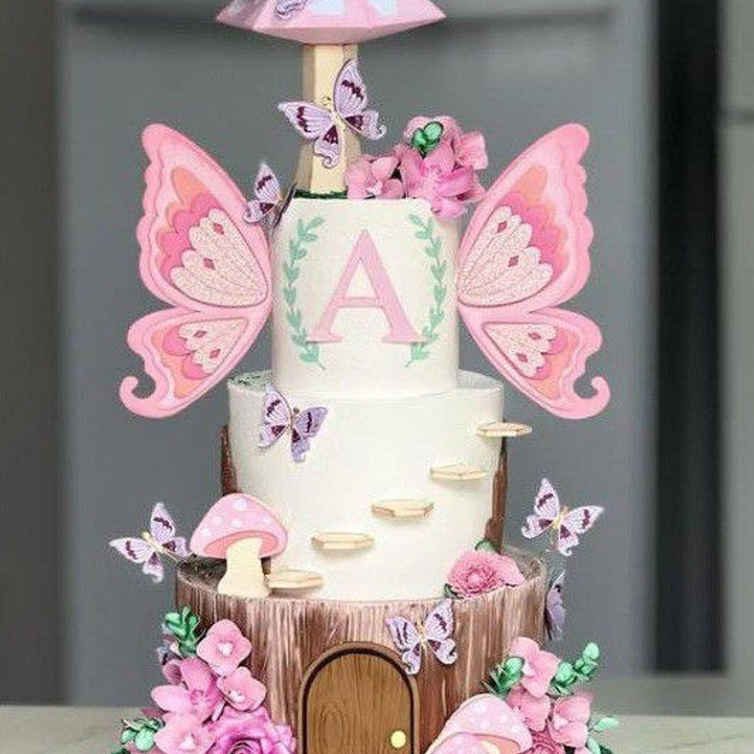 Arquivo Topo Borboletas Com Asas + Flores Realistas - Luxo Supremo 1