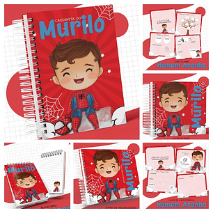 Encadernação Kit Caderneta Homem Aranha Cute