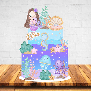 Arquivo Topo Sereia Fundo Do Mar Aquarela