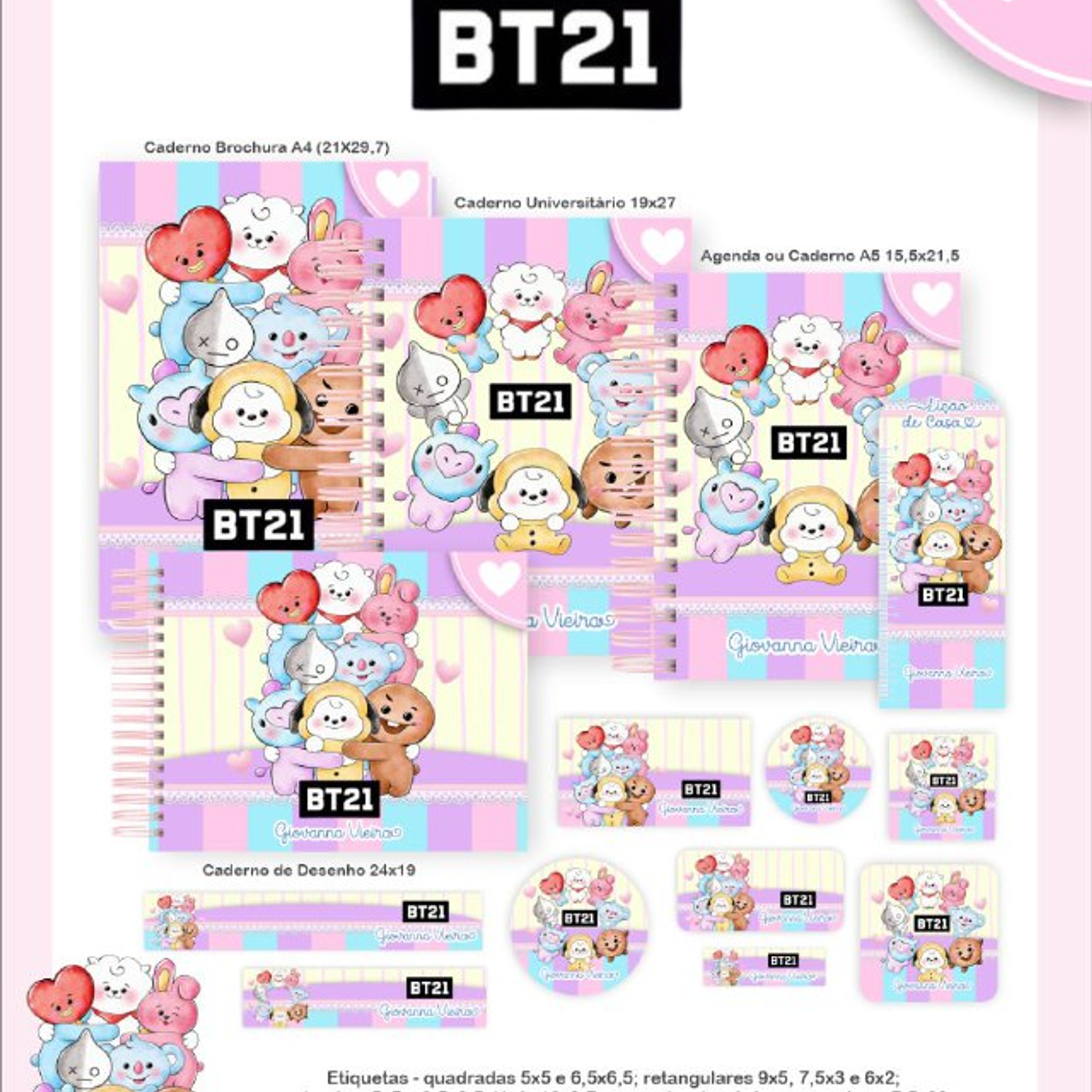 Arquivo Encadernação Kit Escolar BT21 1