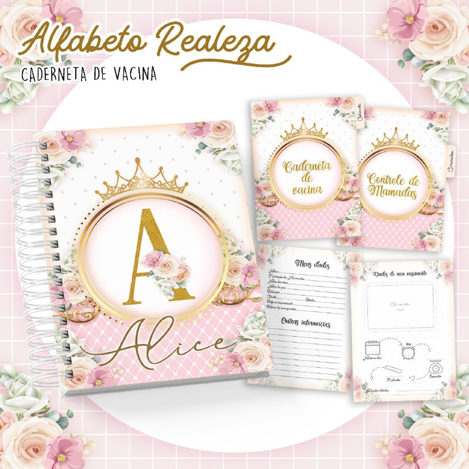 Arquivo Encadernação Caderneta Realeza