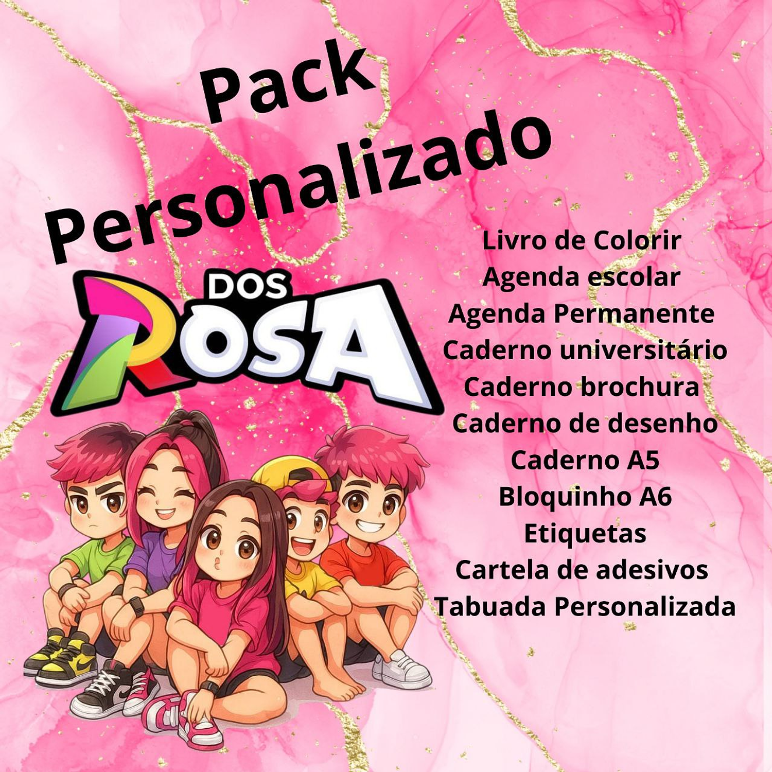 Encadernação Kit Escolar Dos Rosa 2 7