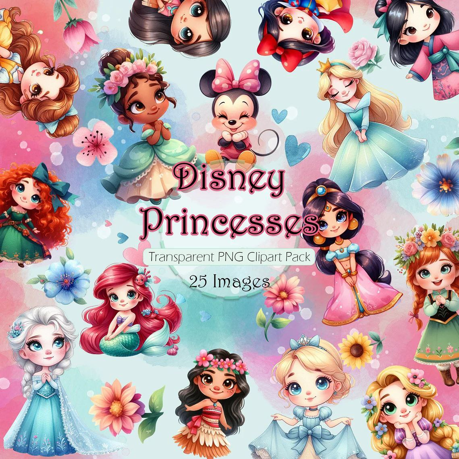 Arquivo Clipart Kit Digital Disney Princesas 