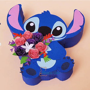 Arquivo Caixa Stitch Flores - Paolaunidesigner