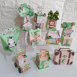 Arquivo Safari Maleta e Carrinho Aquarela