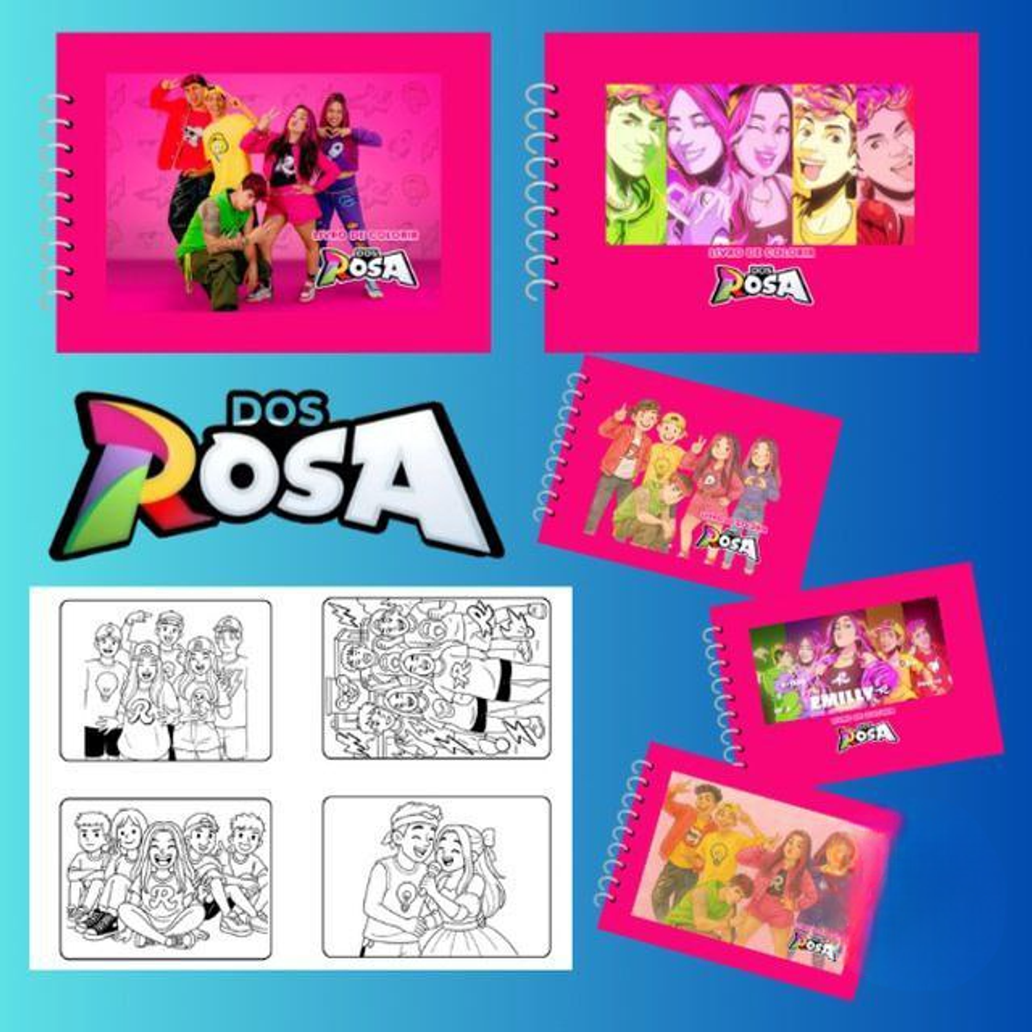 Encadernação Colorir Dos Rosa 1