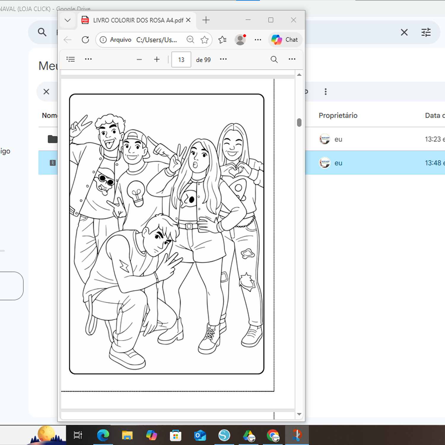 Encadernação Colorir Dos Rosa 3