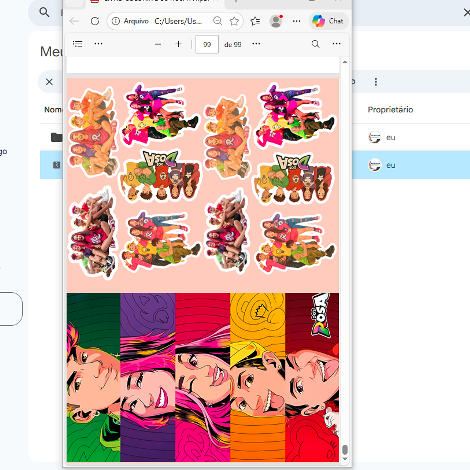 Encadernação Colorir Dos Rosa 5