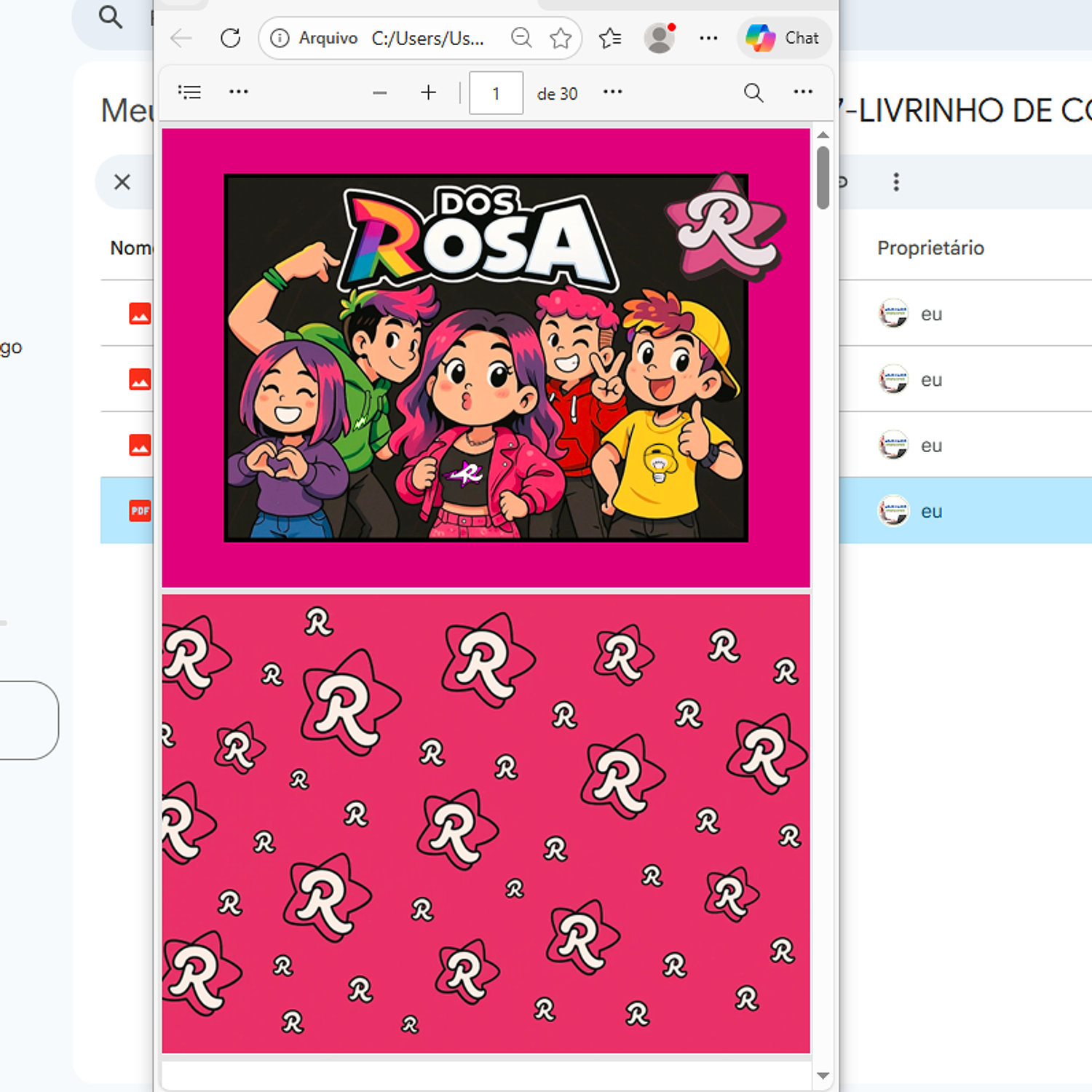Encadernação Colorir Dos Rosa 1 2