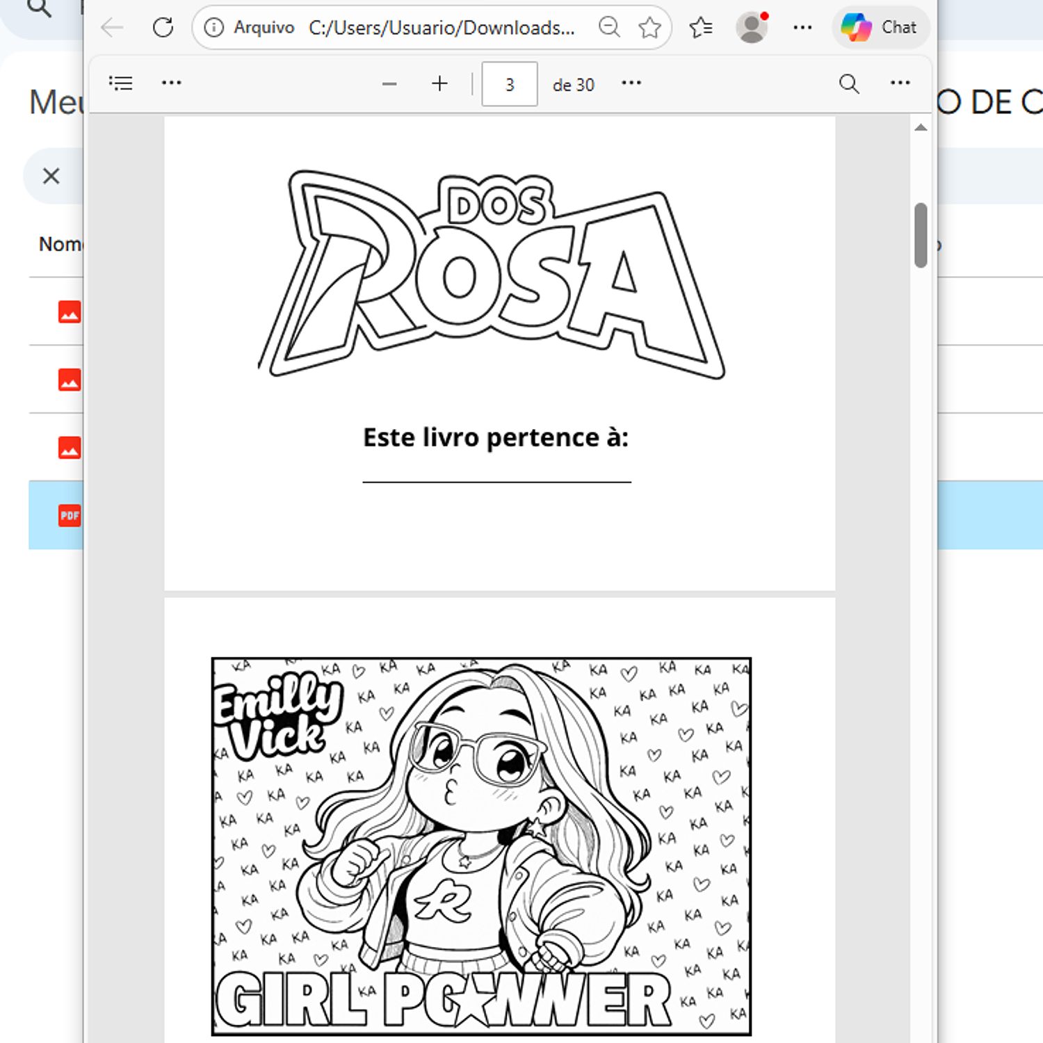 Encadernação Colorir Dos Rosa 1 3
