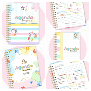 Encadernação Agenda Berçário Baby 2026 - Lina Criativa